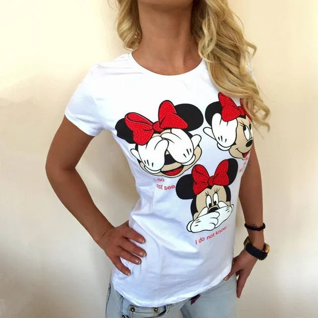 2018 Summer Leisure T Shirt Tops Cute Donuts Print Women's Tshirt Fashion Sexy O-neck Women T-shirts