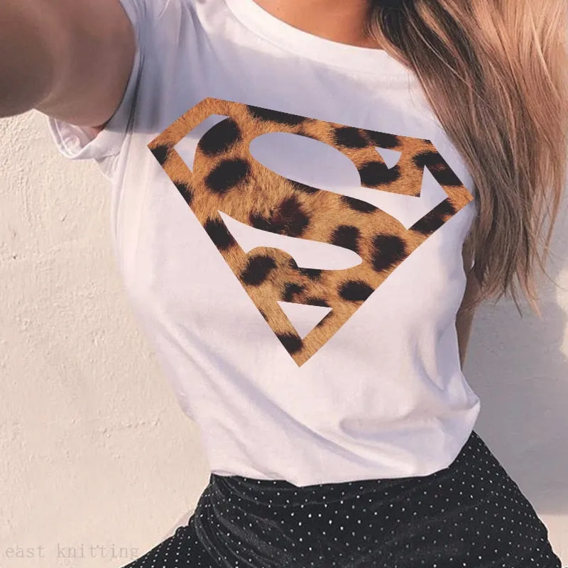 2019 New Fashion Graphic Print T Shirts Women Vogue Tshirts Casual Short Sleeves Tops Tees Feamle Clothing