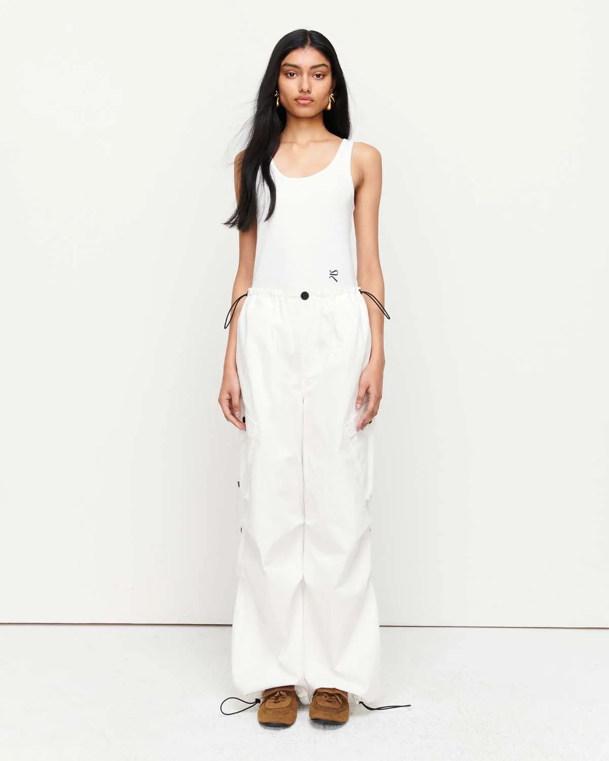 Abi Cargo Pant | White