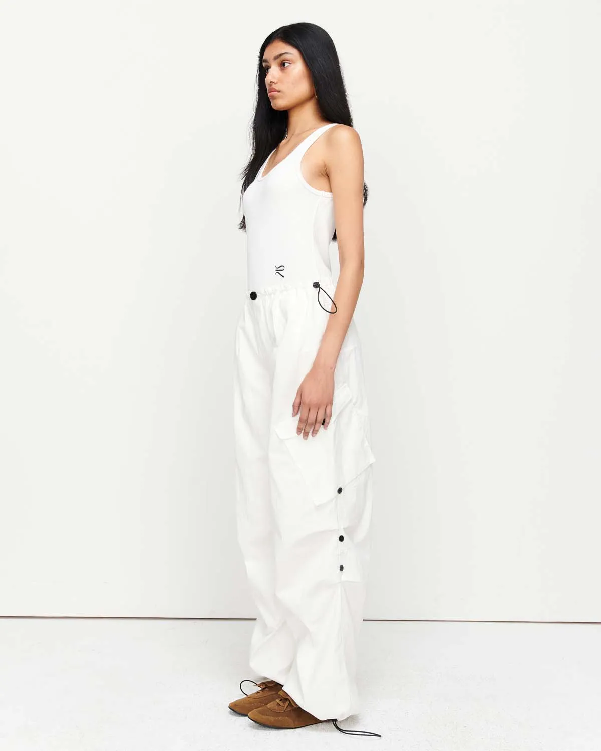 Abi Cargo Pant | White