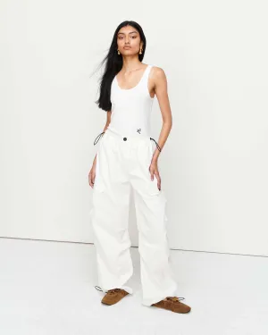Abi Cargo Pant | White