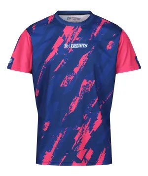 Abstract Mesh Grapple T-Shirt - Pink
