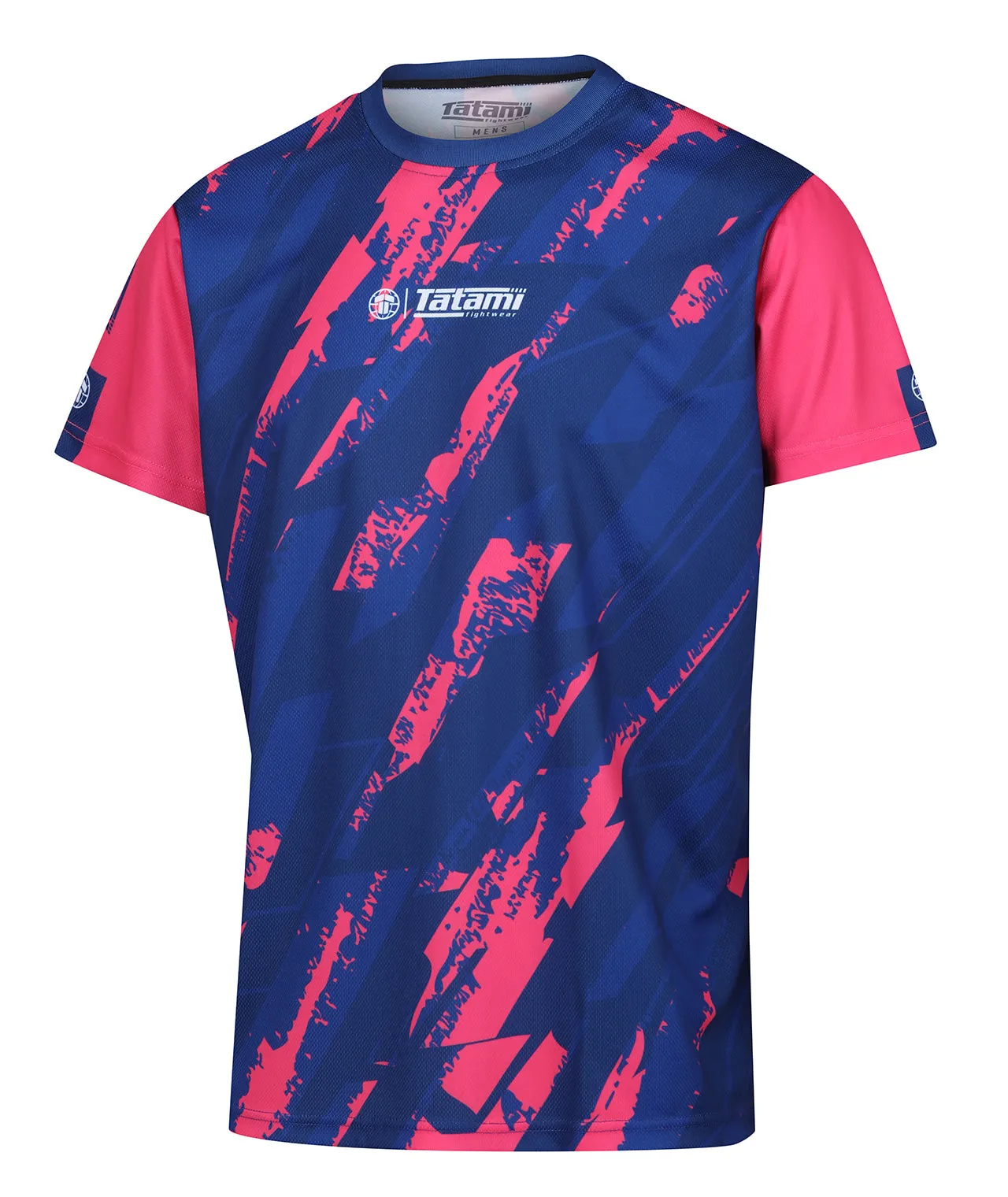 Abstract Mesh Grapple T-Shirt - Pink