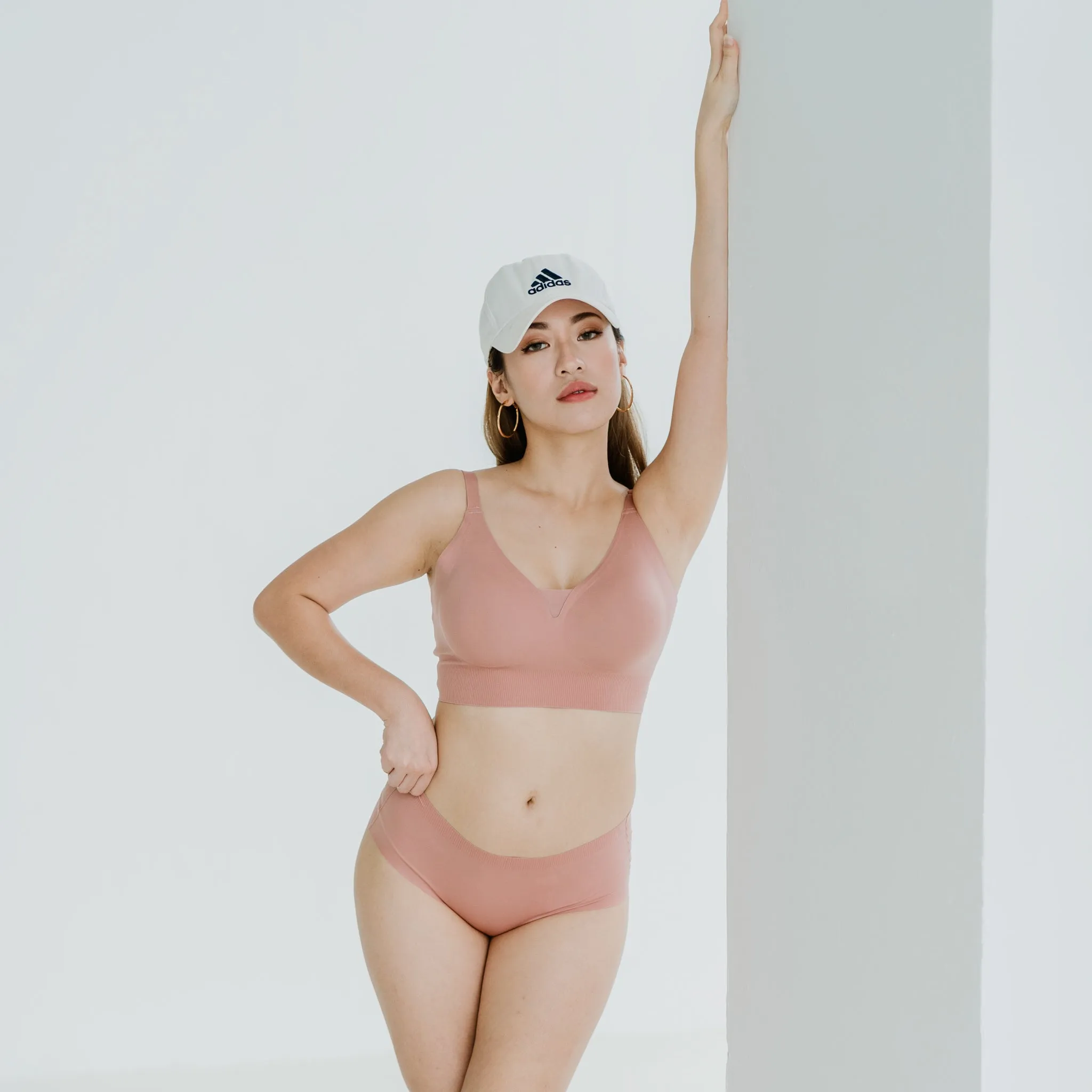 AIR-LEISURE Midi U-Back Seamless Bra in Dusty Rose