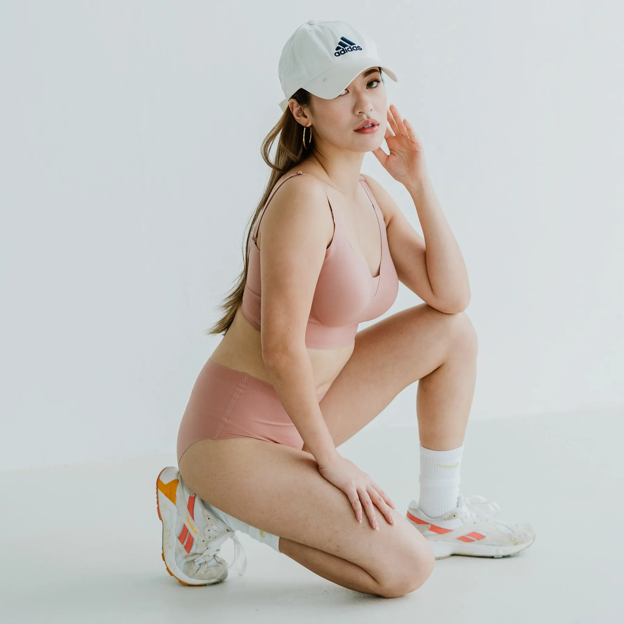 AIR-LEISURE Midi U-Back Seamless Bra in Dusty Rose