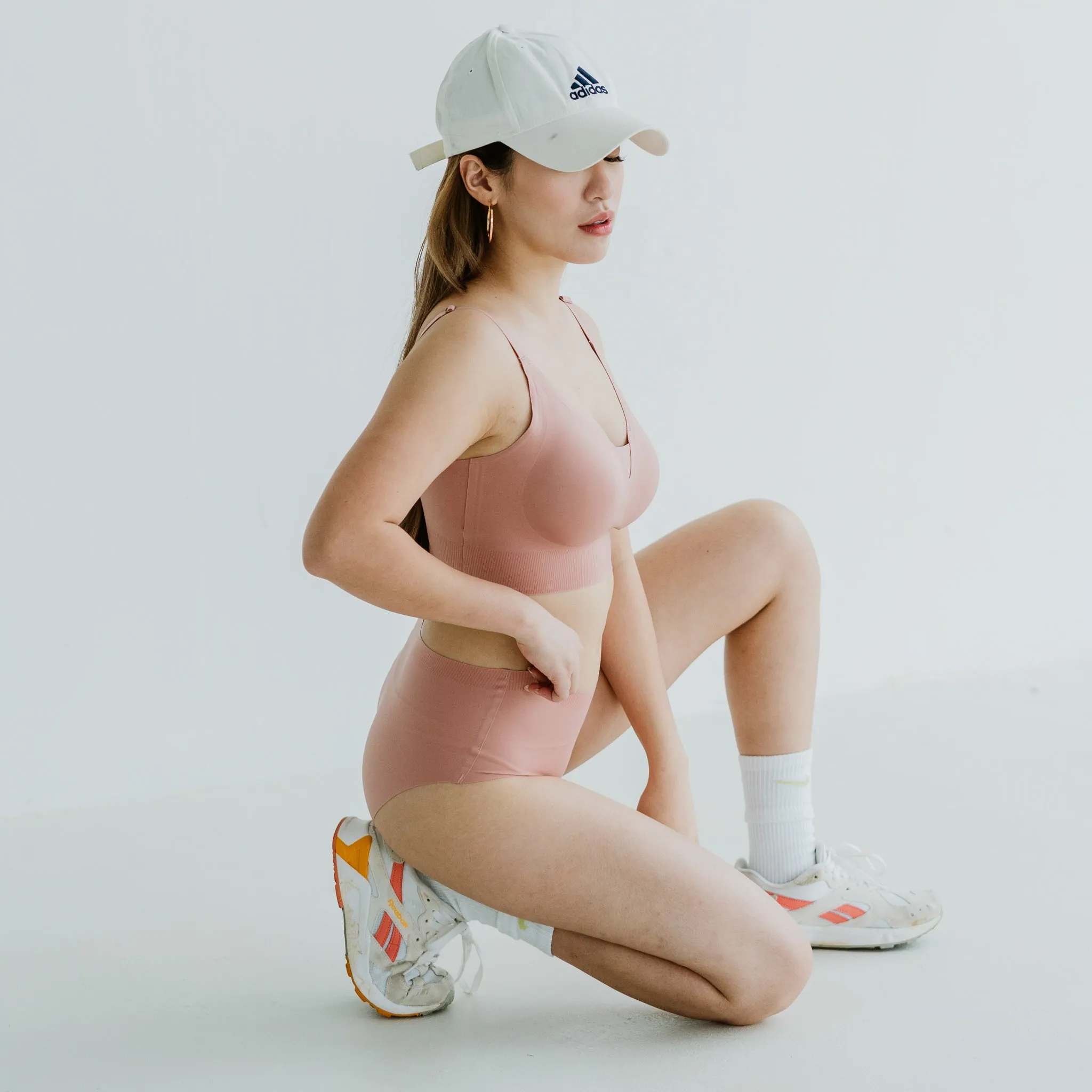 AIR-LEISURE Midi U-Back Seamless Bra in Dusty Rose