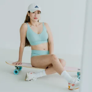 AIR-LEISURE Midi U-Back Seamless Bra in Tiffany