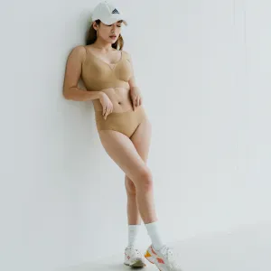 AIR-LEISURE Midi U-Back Seamless Bra in Warm Nude