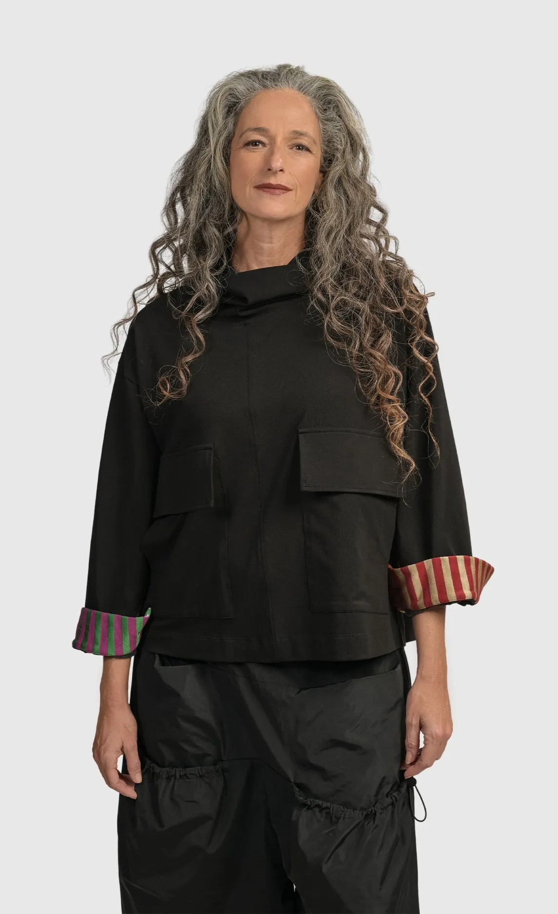 Alembika Urban Mix Stripes Pocket Top