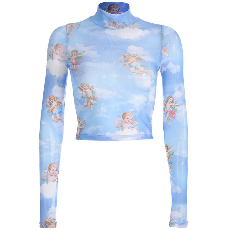 [@anastaziaopfer] “ANGELS CUPIDS MESH” CROP TOPS W041203REVIEW