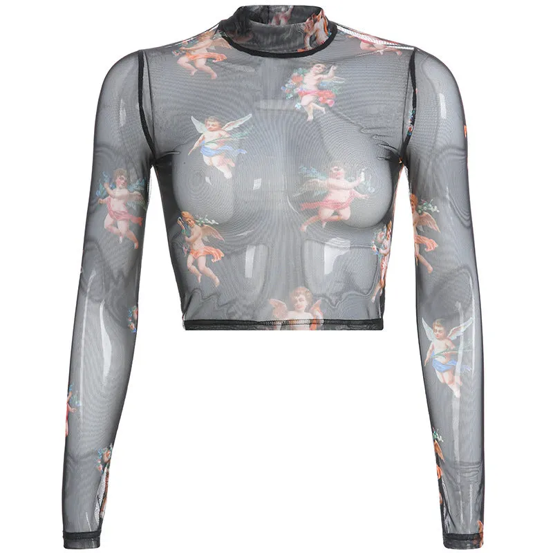[@anastaziaopfer] “ANGELS CUPIDS MESH” CROP TOPS W041203REVIEW