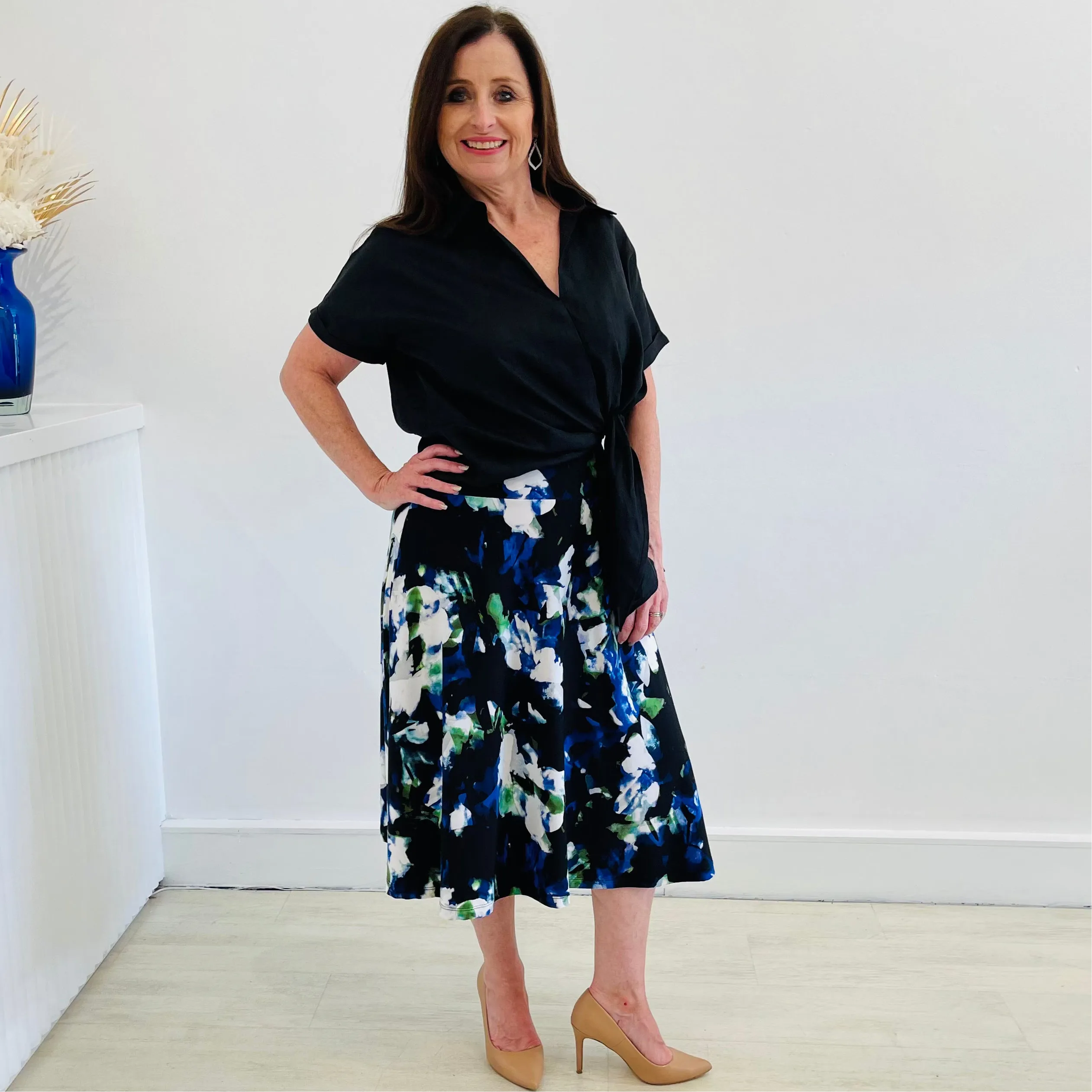 Arulean Print Classic A-Line Skirt