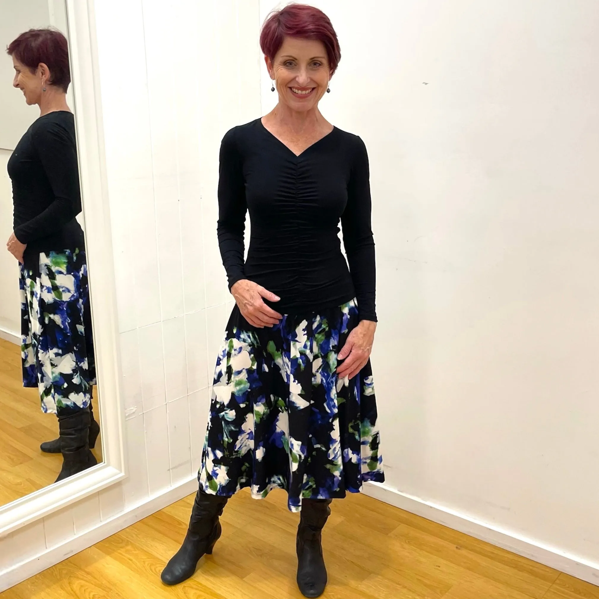 Arulean Print Classic A-Line Skirt