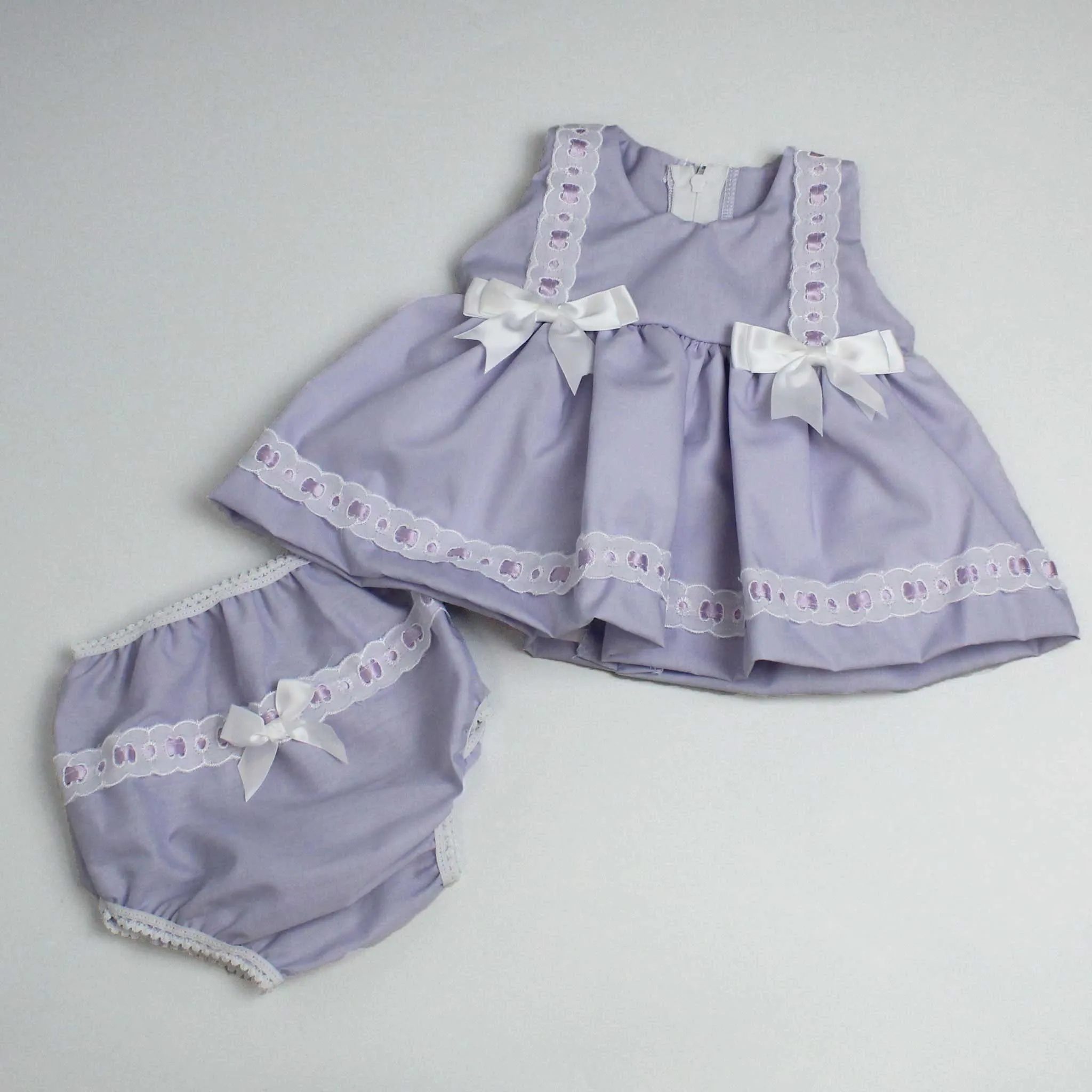 Baby Girl Dress and Knickers Outfit - Lilac