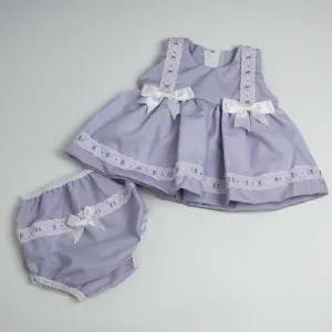 Baby Girl Dress and Knickers Outfit - Lilac