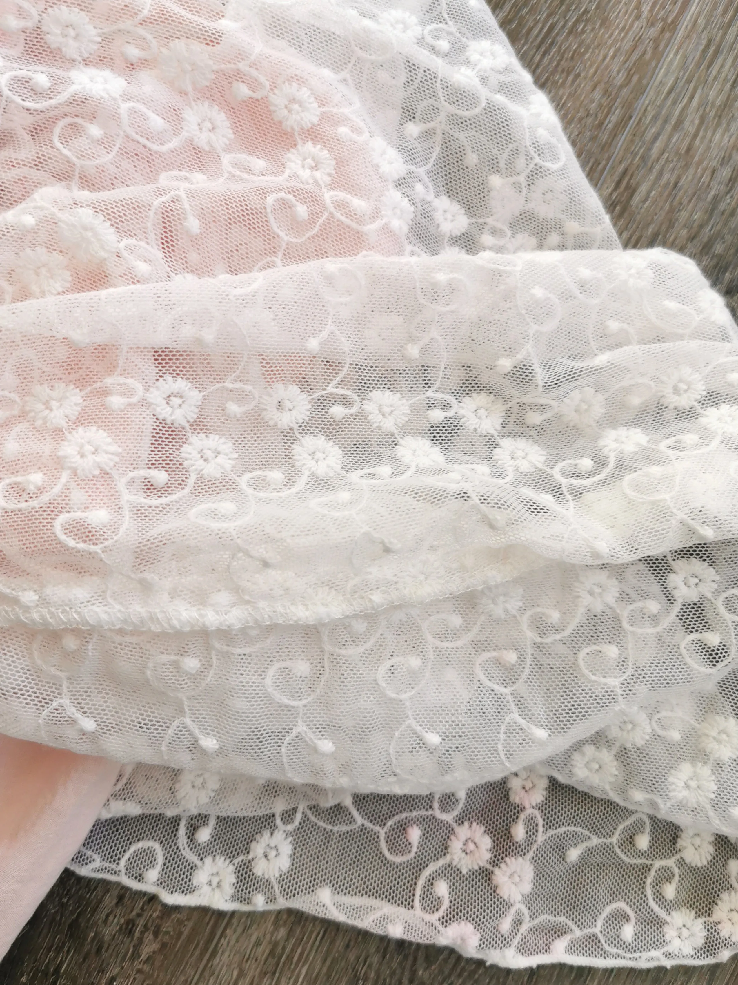 BABY GIRL SIZE 12 MONTHS - CATHERINE MALANDRINO Mini Designer Fashion, Beautiful Lace Floral Dress EUC B38