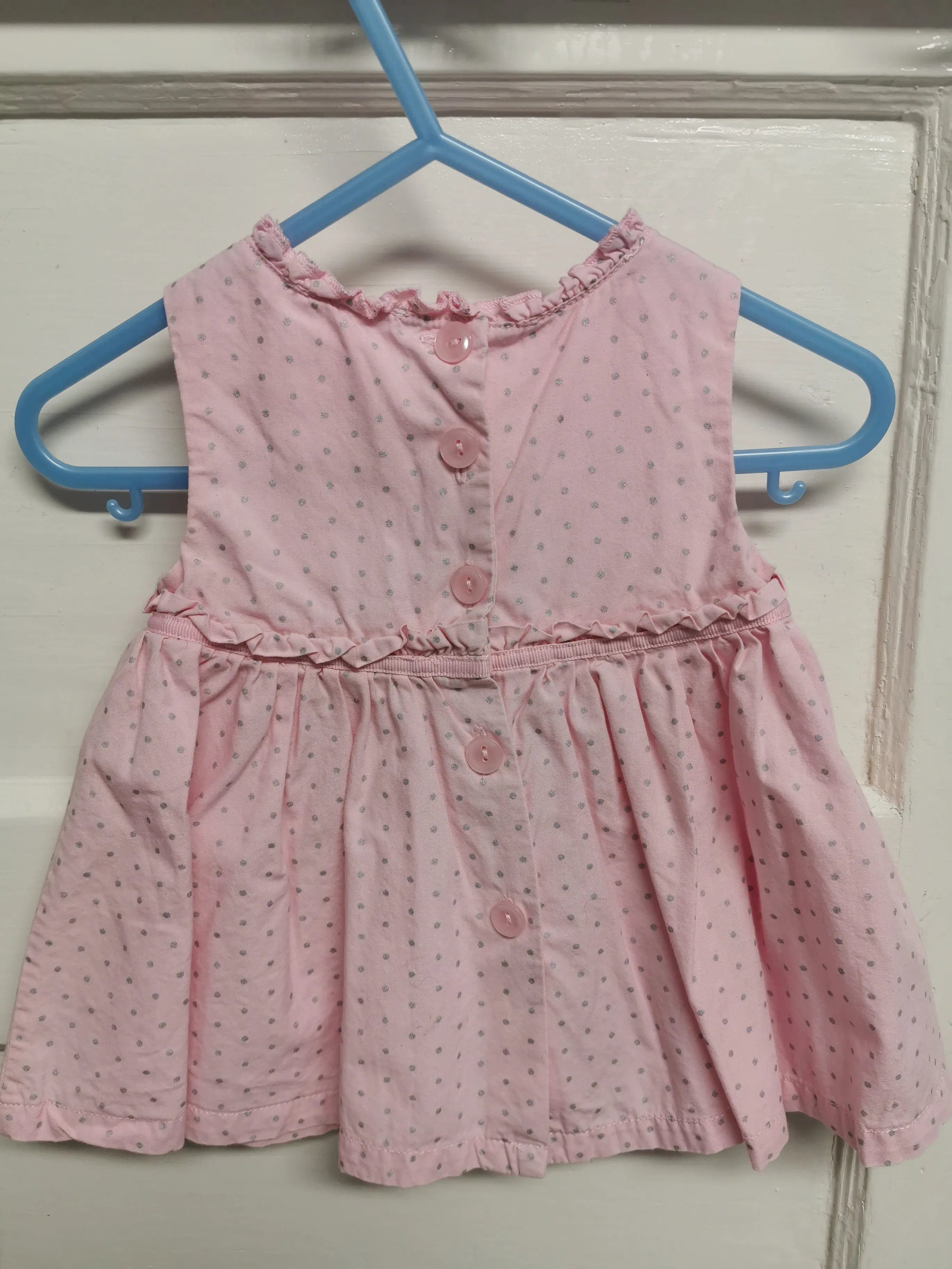 BABY GIRL SIZE 3/6 MONTHS - FIRST IMPRESSIONS, Pink Polkadot Dress EUC B38