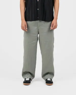 Baggy 100% Linen Pants Army