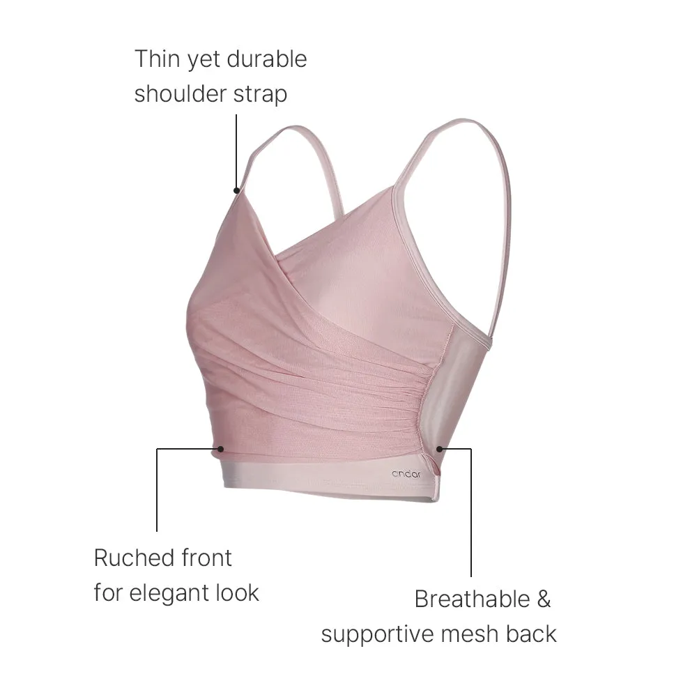 Be-Free Ruched Mesh Longline Bra