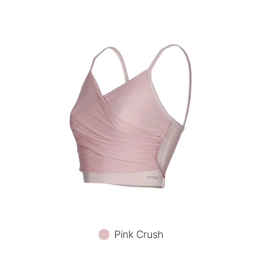 Be-Free Ruched Mesh Longline Bra
