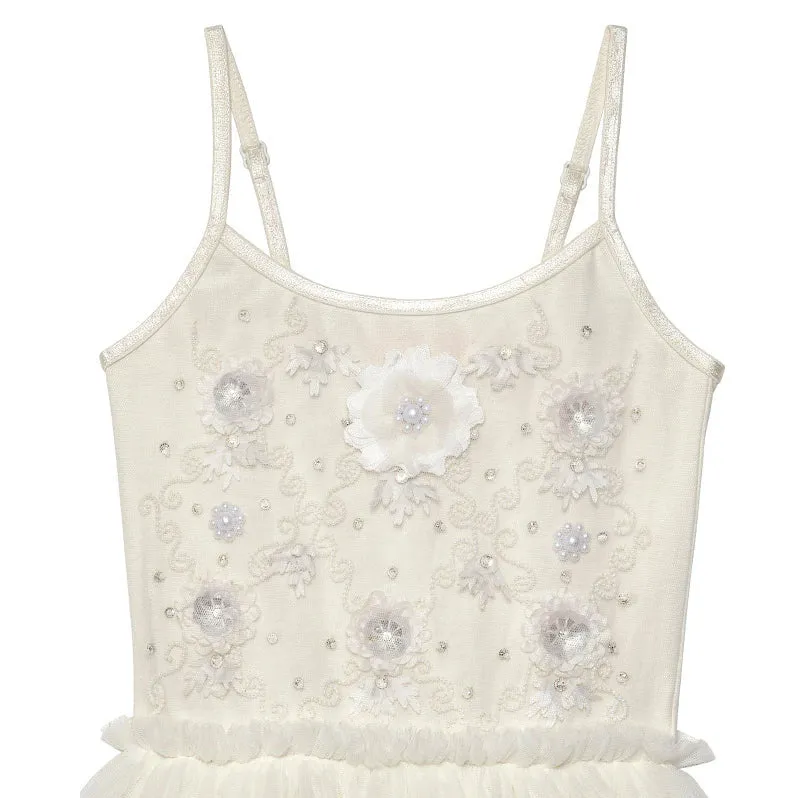 BEBE WHITE LOTUS TUTU DRESS