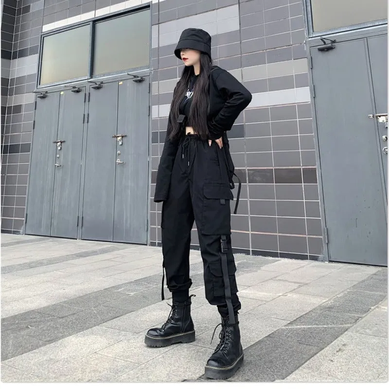 Black Cargo Pants UB98463
