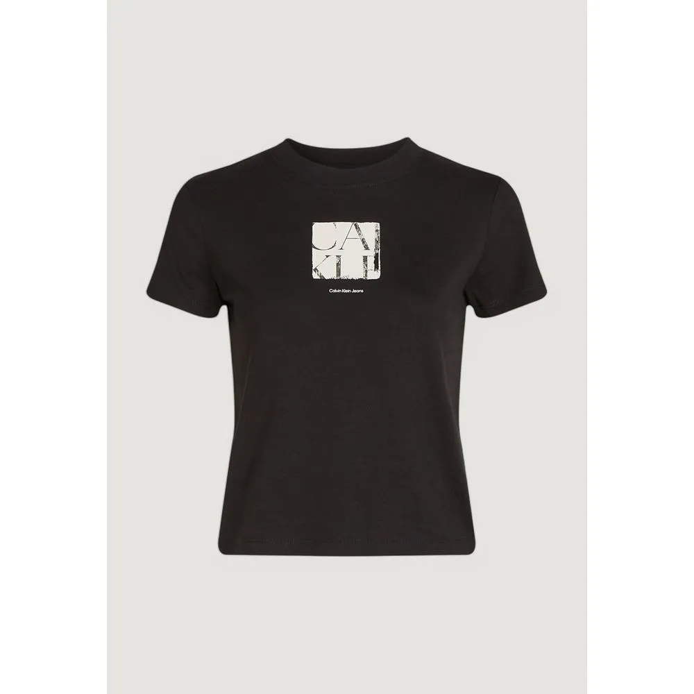 Black Cotton Rigenerato Tops & T-Shirt