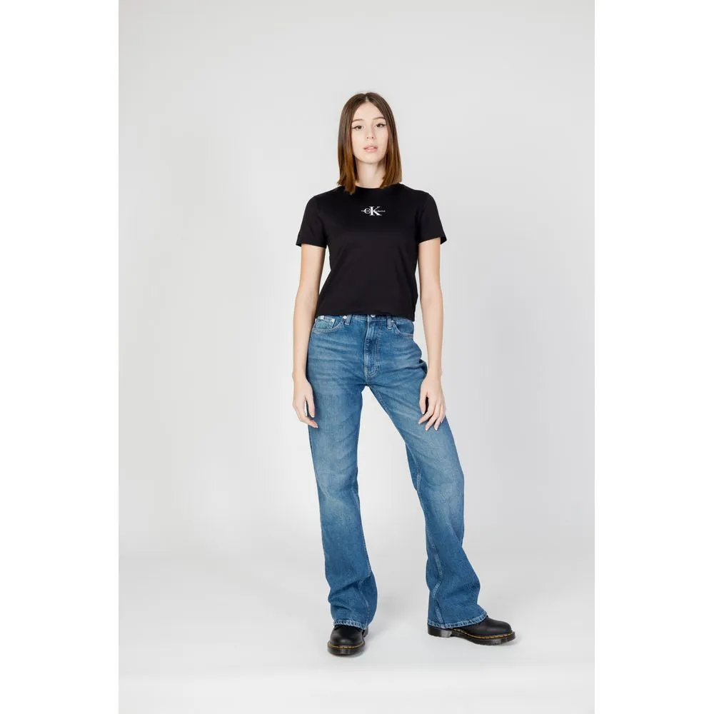 Black Cotton Tops & T-Shirt