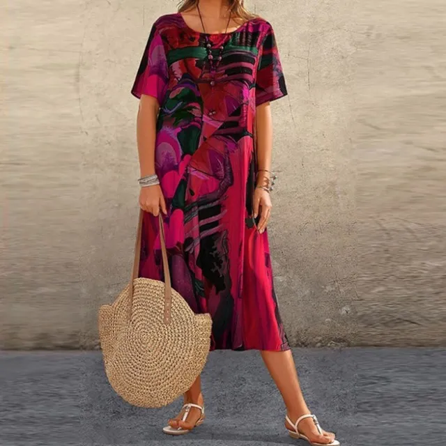 Blaues Midi-Sommerkleid - Sophia