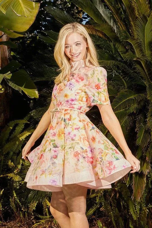Blooming Comfort Floral Mini Dress