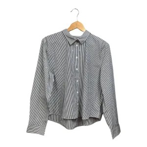 Blouse Long Sleeve By J. Crew In Striped Pattern, Size: L