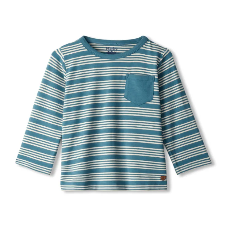 Bluestone Striped Bamboo Tee