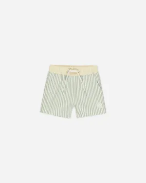 Boardshort || Sage Stripe