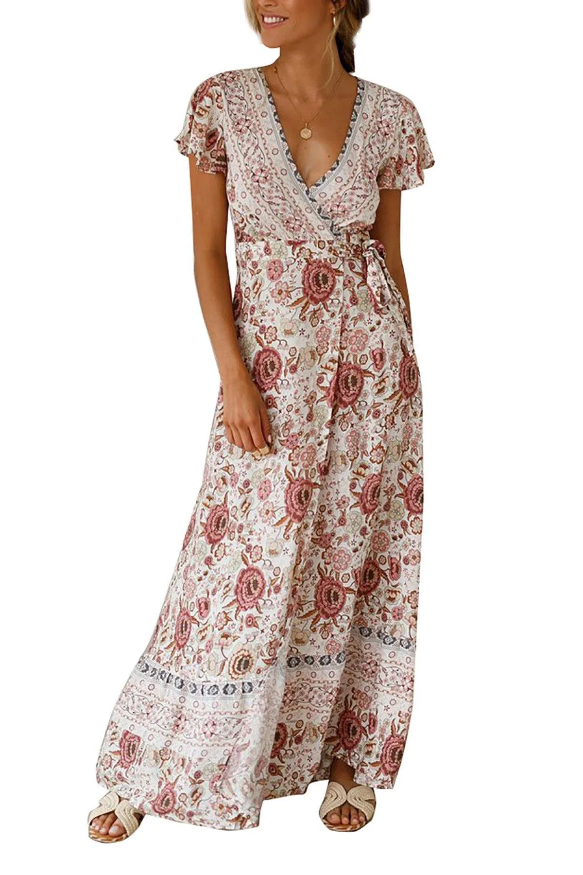 Bohemia Split Front Summer Beach Long Dresses