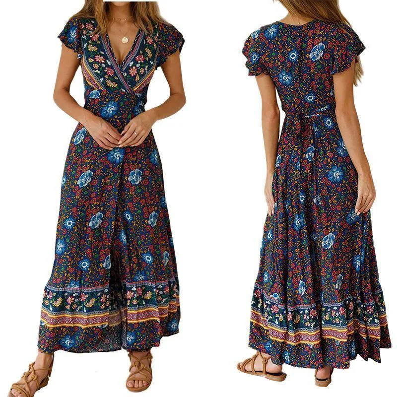 Bohemia Split Front Summer Beach Long Dresses