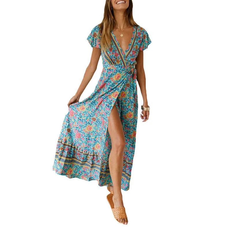 Bohemia Split Front Summer Beach Long Dresses