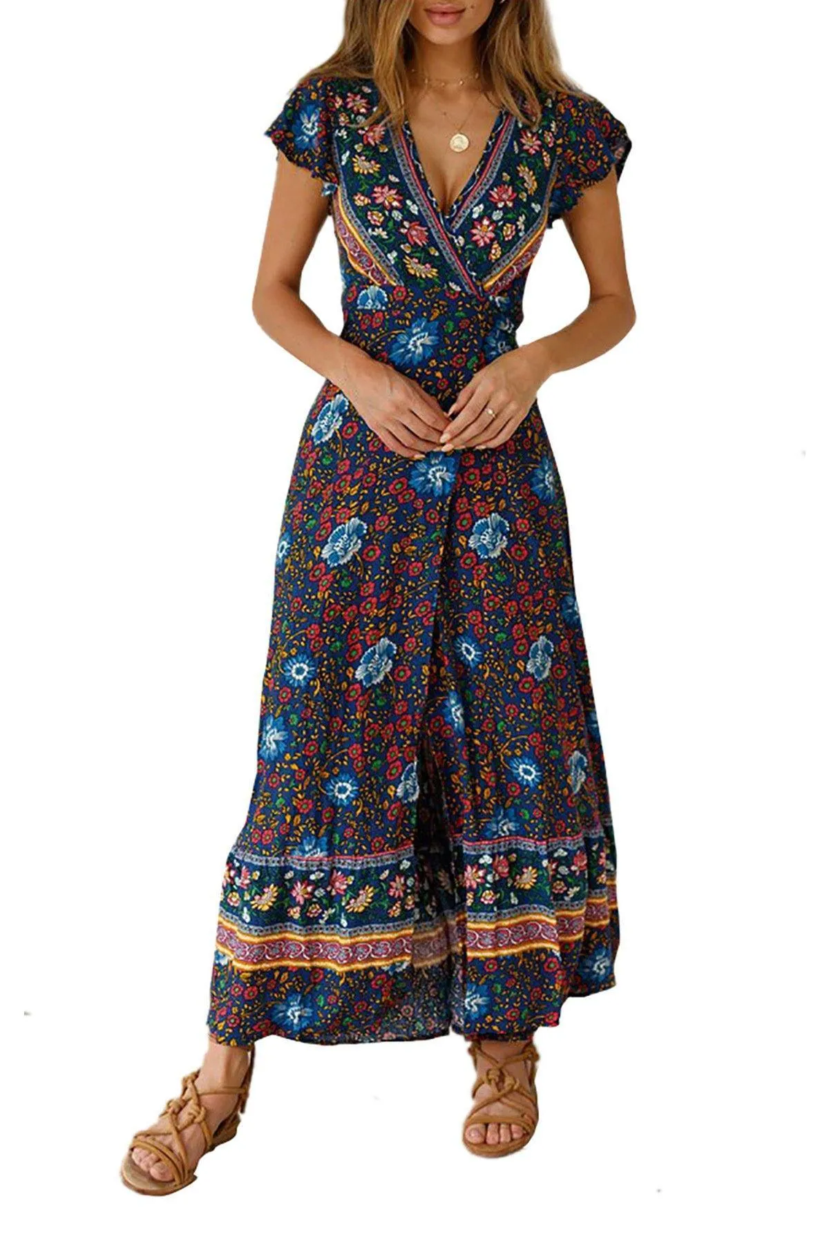 Bohemia Split Front Summer Beach Long Dresses