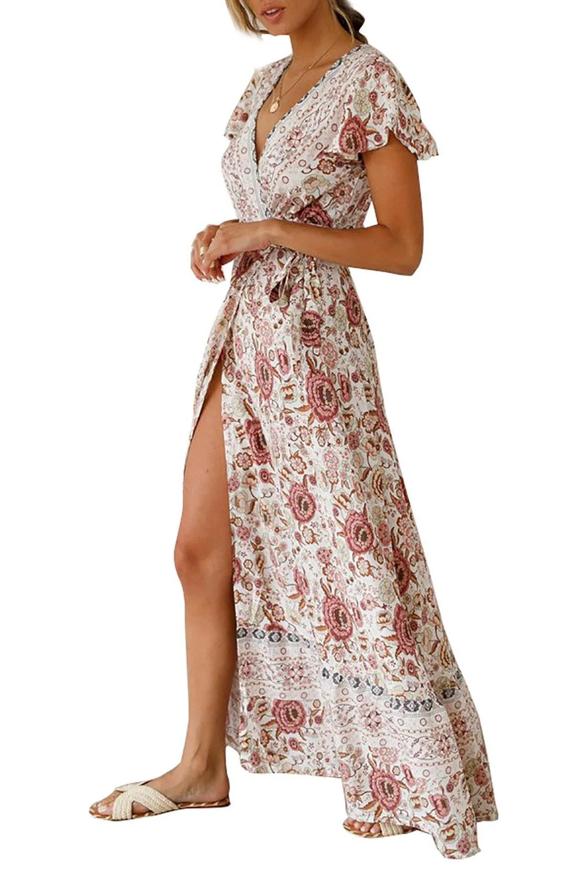 Bohemia Split Front Summer Beach Long Dresses
