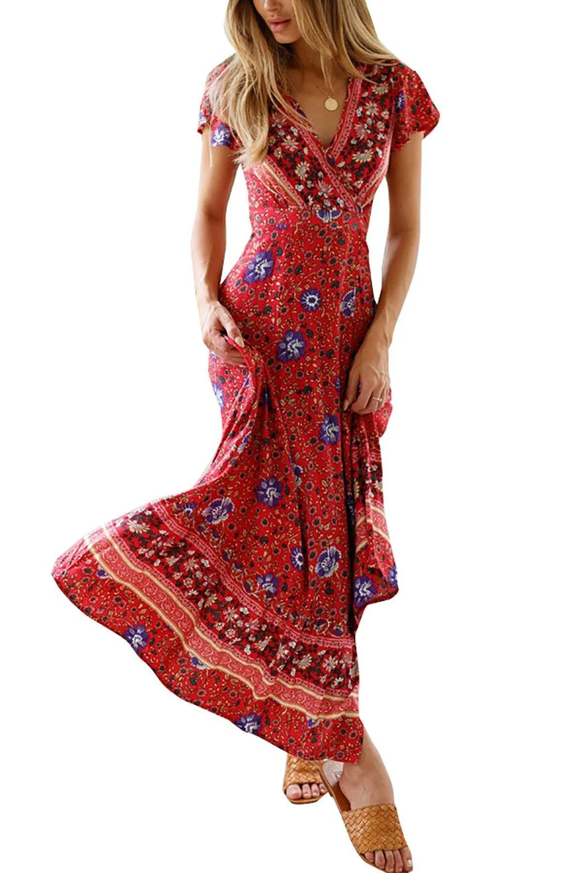 Bohemia Split Front Summer Beach Long Dresses