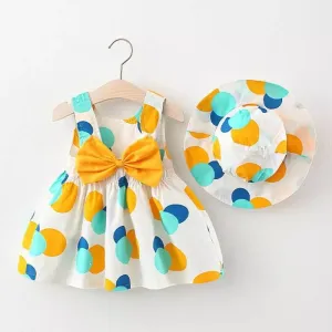 Bow-back bright dress