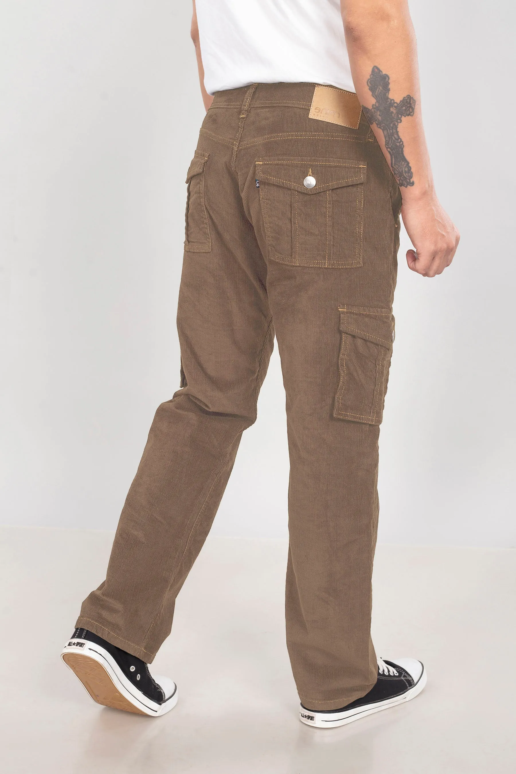 British Khaki Classic Cargo Corduroy