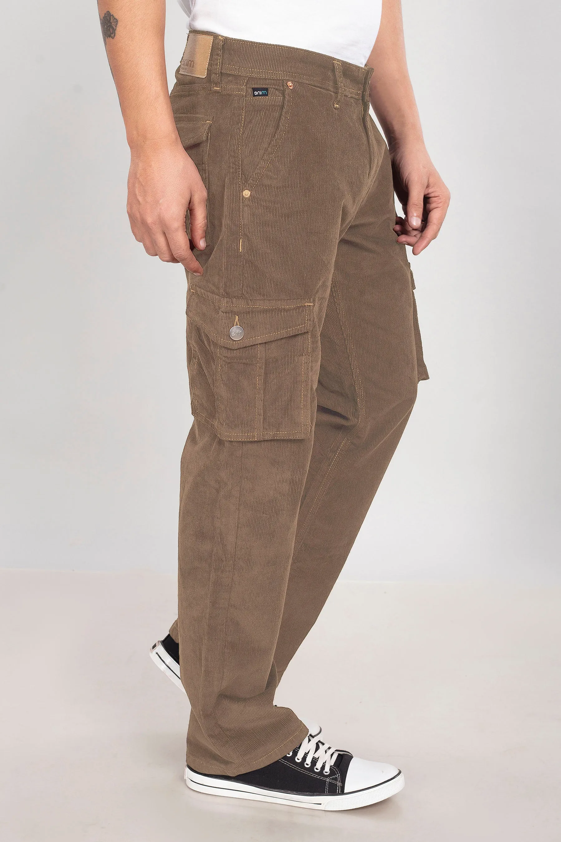 British Khaki Classic Cargo Corduroy