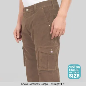 British Khaki Classic Cargo Corduroy