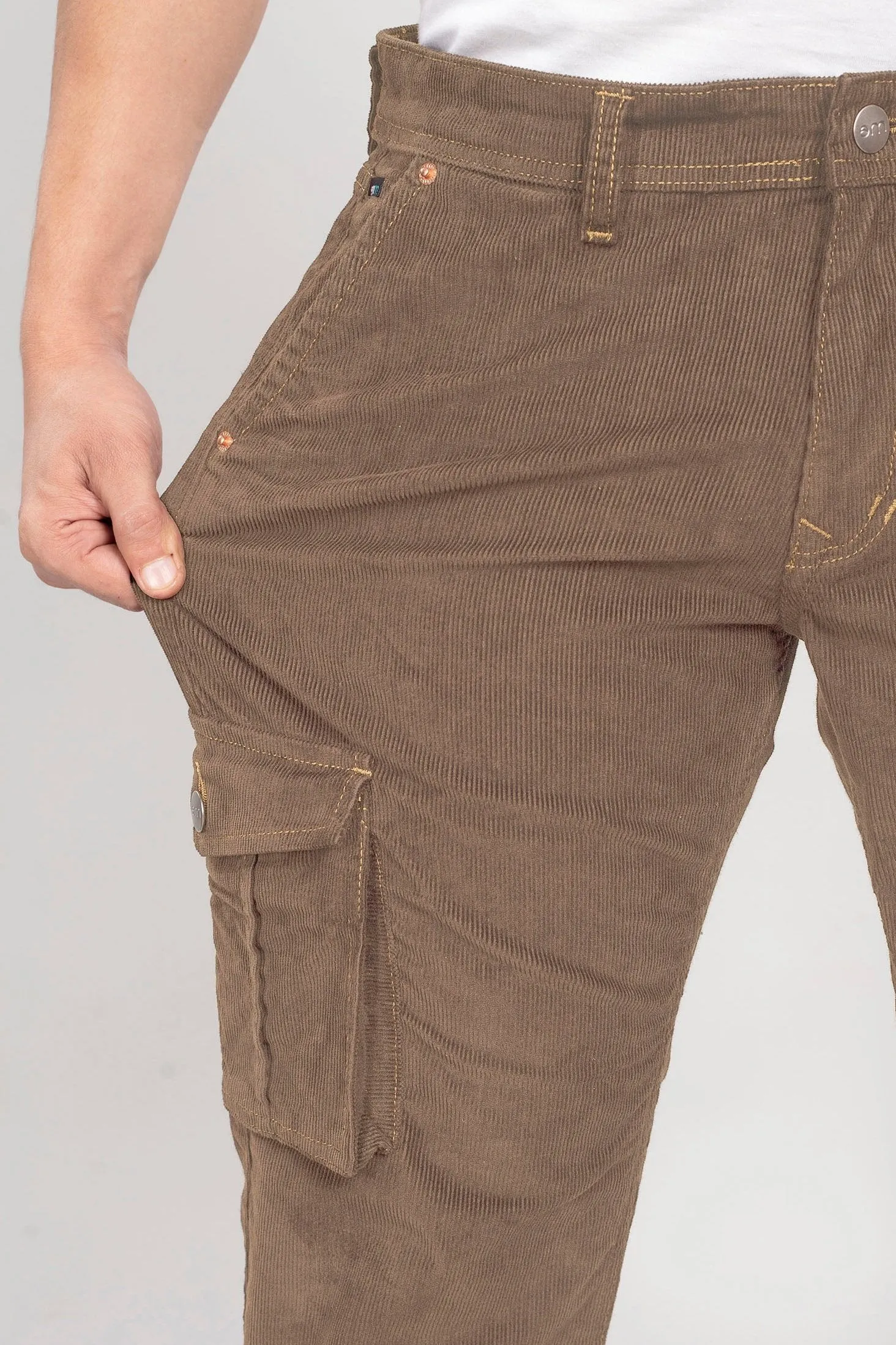 British Khaki Classic Cargo Corduroy
