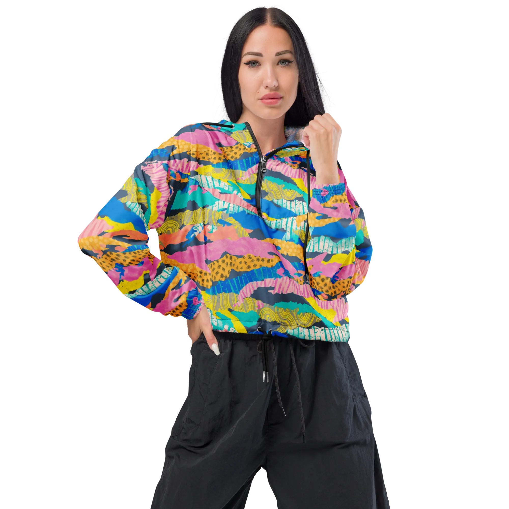 Camo-Flash Women’s cropped windbreaker