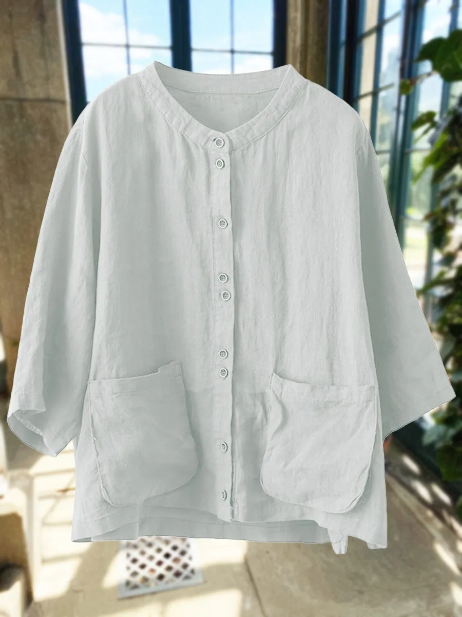Casual Front Pocket Top