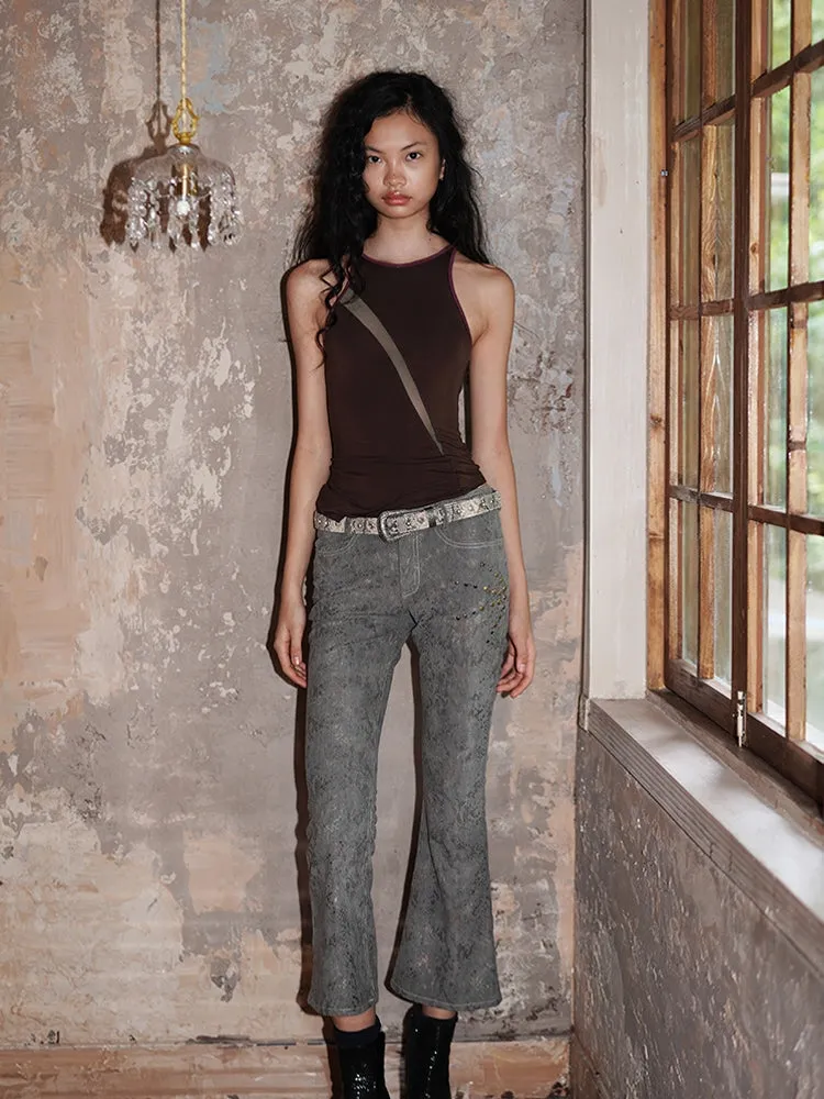 Casual Retro Tight Asymmetry Tant-Tops