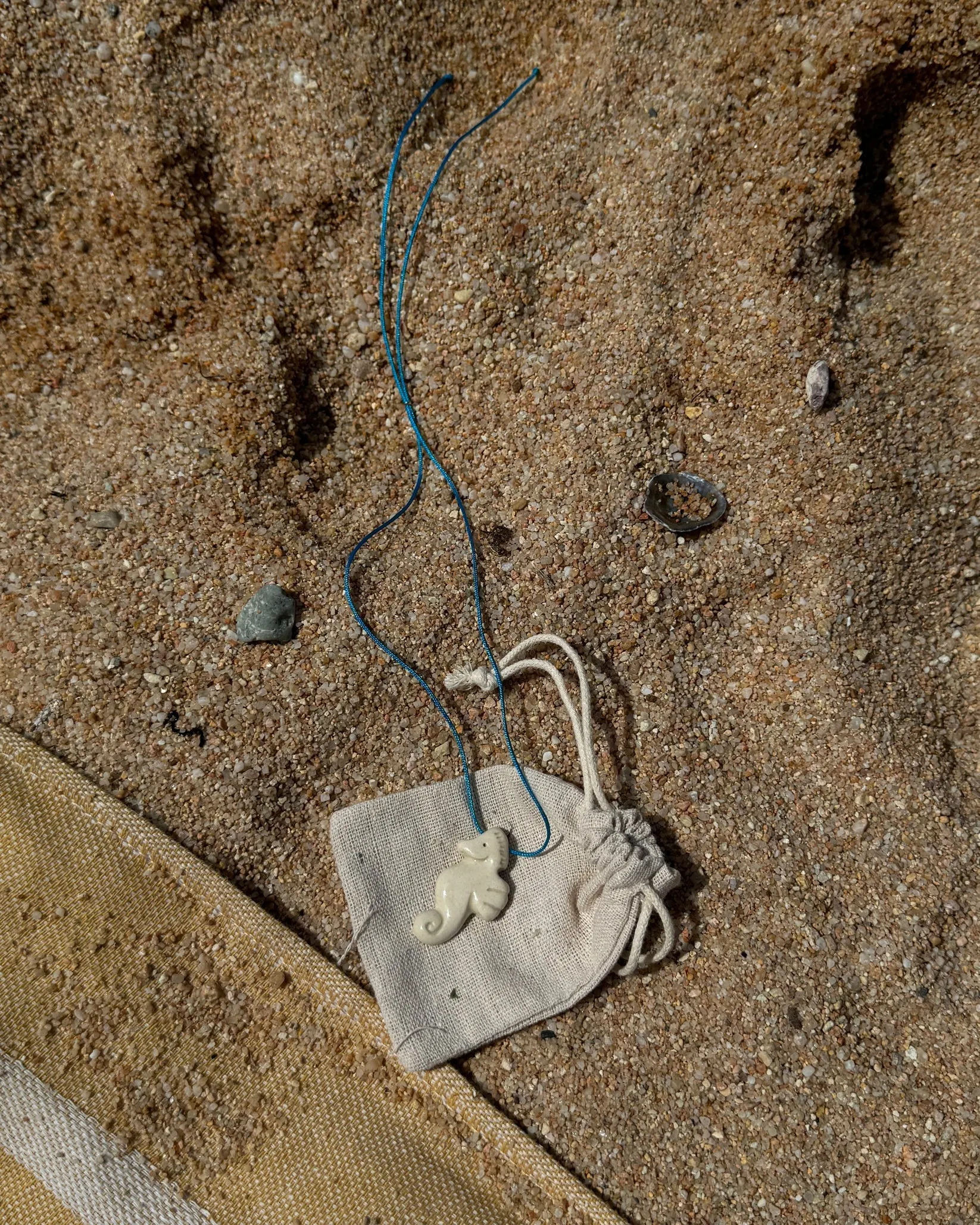Ceramic Seahorse Pendant