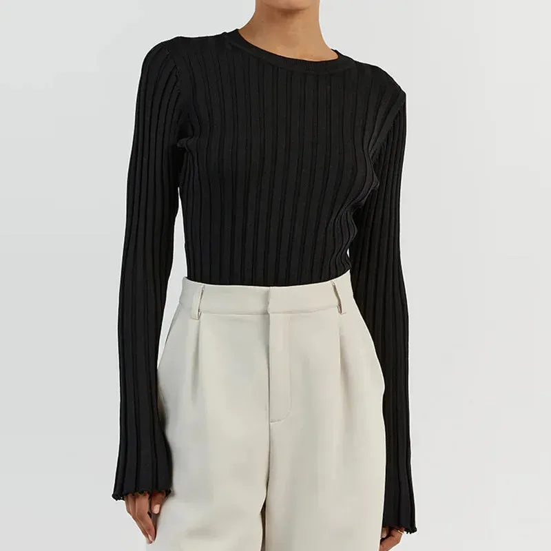 Chelsea Ribbed Knitted Sweater