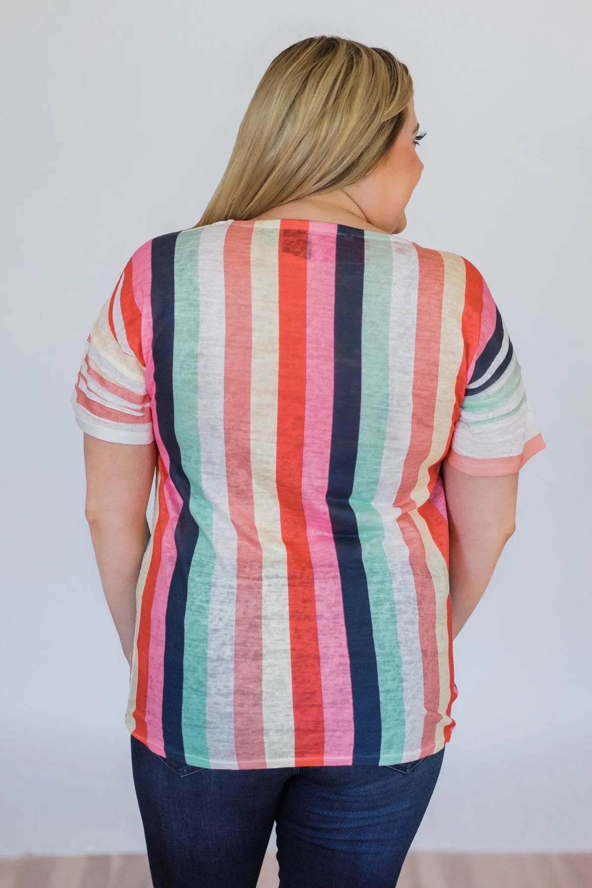 Color Happy Tie Top